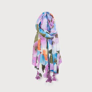 Caracol Floral Scarf with Tassle - 2 colour options