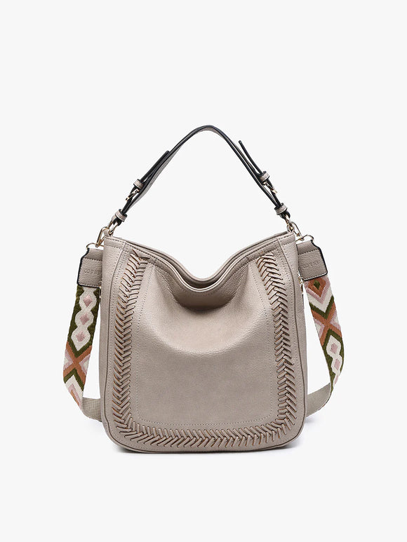 Jen & Co Aris Small Whipstitch Hobo Bag