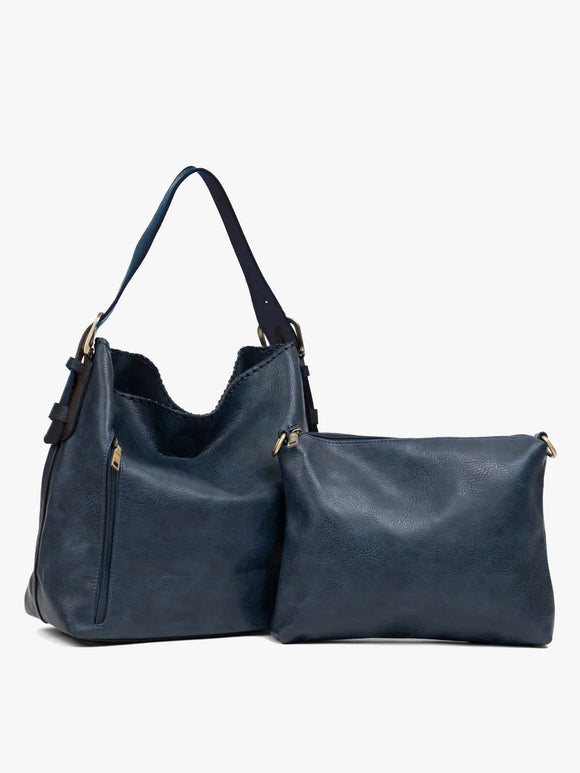 Jen & Co Alexa 2-in-1 Hobo Bag in Navy