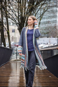 Papillon Long Knit Cardi with Tassells