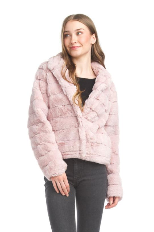 Papillon Crop Faux Fur Jacket