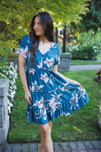 Papillon Ruffle Floral Dress