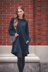 Papillon Brushed Fleece Sweater Dress