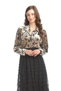 Papillon Burnout Velvet Blouse