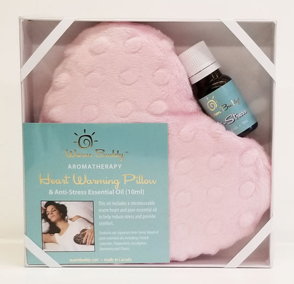 Warm Buddy Aromatherapy Heart Shaped Pillow & Oil Set