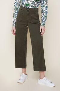 Renuar Crop Pant in Chive