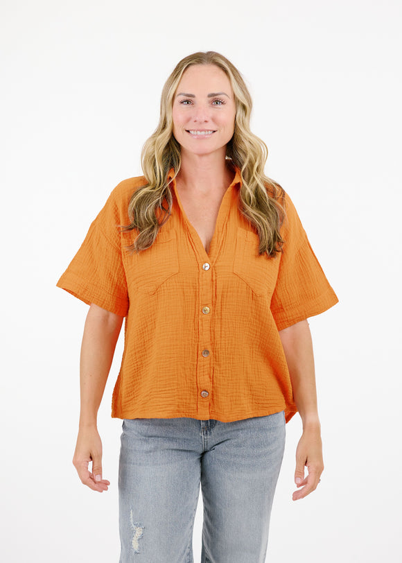 Shannon Passero Deionna Shirt in Orange