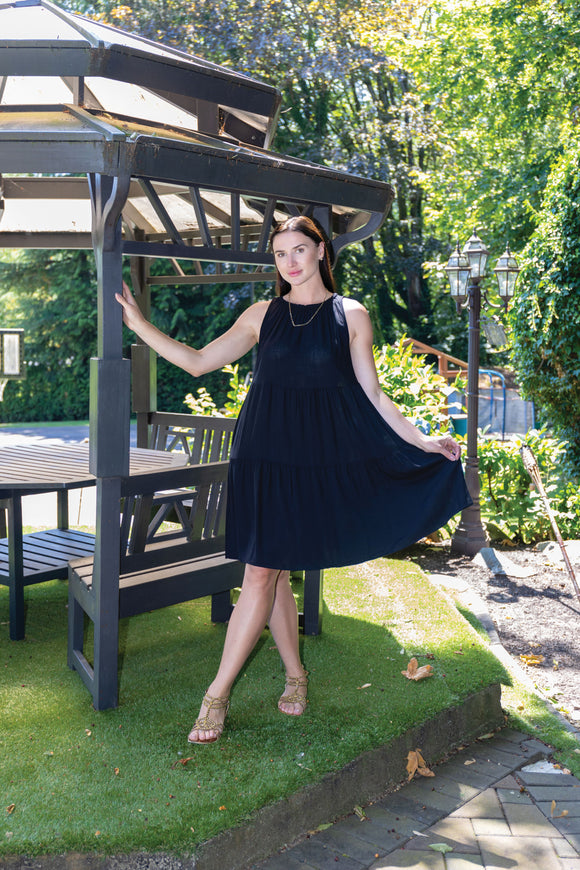 Sorella Black Tiered Dress