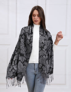 Reversable Fall Scarf Black/Grey