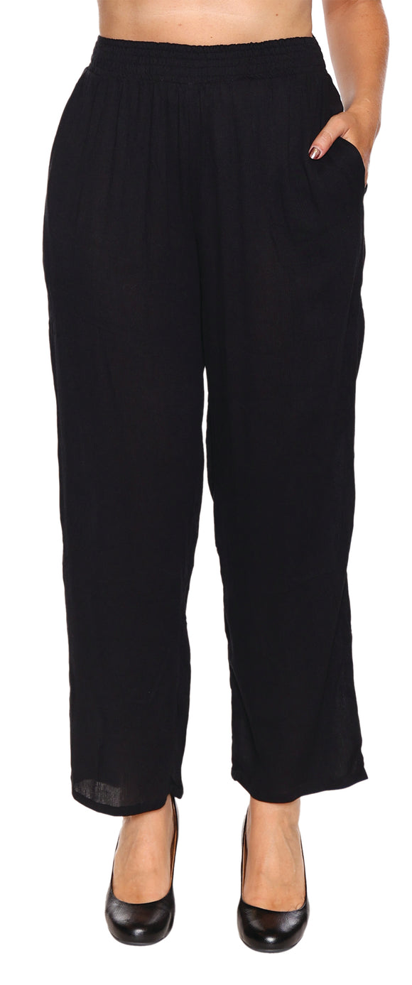 Papa Crinkle Pant in Black